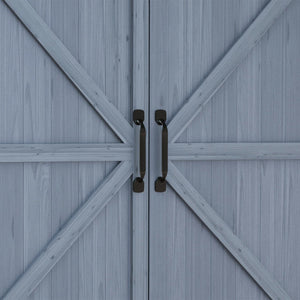 English Elm Outsunny Potting Bench - Durable Outdoor Wooden Table With Storage, Galvanized Top For Gardens & Patios W2225P174484-GIGA