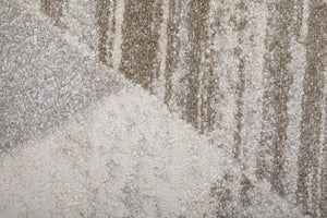 Feizy Rugs Vancouver Collection Rug: Stylish, Durable Polypropylene Blend With Abstract Patterns For Modern Homes Tan,Brown,Ivory Polypropylene,Polyester Vnr39nrfbgebrnf05