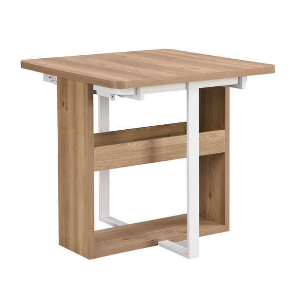 English Elm Topmax Extendable 5 Piece Dining Set with Pu Leather Chairs and Under Table Storage SP000082AAK
