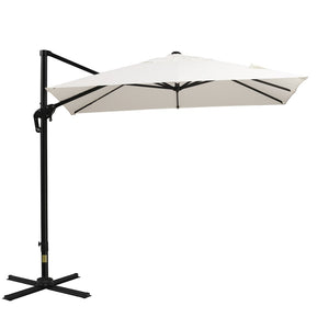 English Elm Outsunny 8Ft Cantilever Patio Umbrella With 360° Rotation & 3-Position Tilt For Ultimate Shade Comfort W2225P200786-GIGA