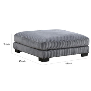 English Elm Rix Square Corduroy Ottoman with Foam Cushion and Contemporary Faux Wood Legs B056P412613