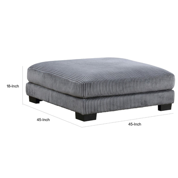 English Elm Rix Square Corduroy Ottoman with Foam Cushion and Contemporary Faux Wood Legs B056P412613