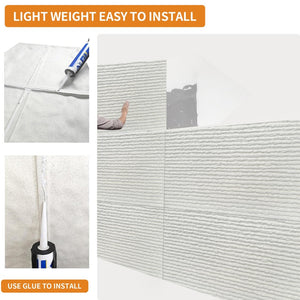 English Elm 3d Faux Stone Pu Wainscoting Panels Lightweight Waterproof Interior Accent Wall Set White Marble W347P478204