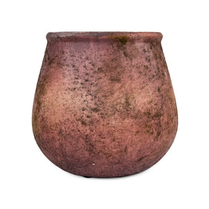 Zentique Rustic Terracotta Vase with Hand-Finished Texture, 8.5"x7.5" Accent Piece for Farmhouse & Boho Decor 9625M B33