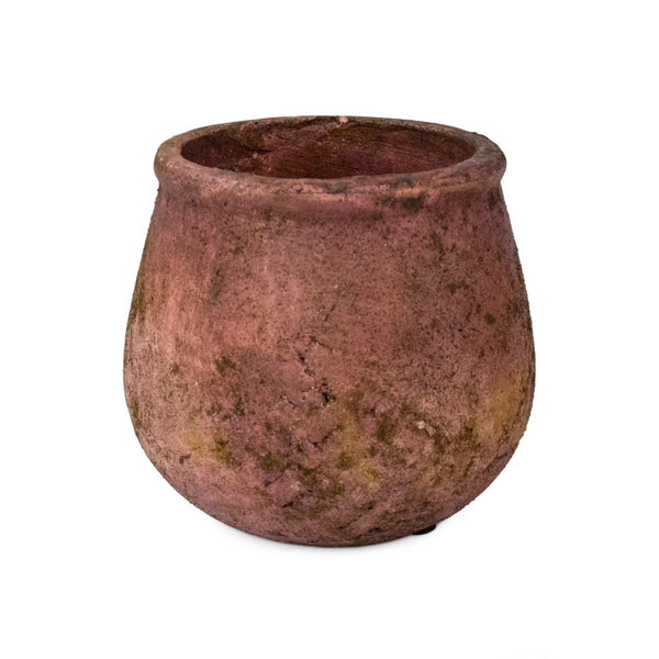 Zentique Rustic Terracotta Vase 6x5.5" — Handcrafted Textured Accent for Farmhouse, Boho & Modern Shelves 9625S B33