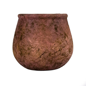 Zentique Rustic Terracotta Vase 6x5.5" — Handcrafted Textured Accent for Farmhouse, Boho & Modern Shelves 9625S B33