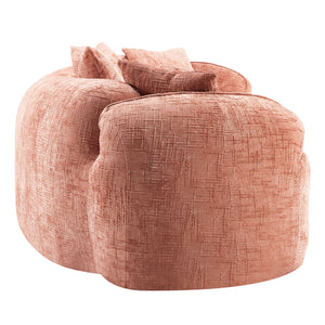 English Elm Pink Curved Compressed Sofa — Nordic Soft Foam & Spring Seating, Easy Setup, Stylish Centerpiece W3612S00010