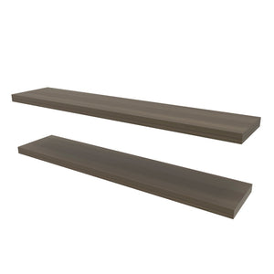 English Elm Smokey Oak Floating Shelf - Rustic Elegance With Modern Design For Stylish Home Décor & Organization B062P373798-GIGA