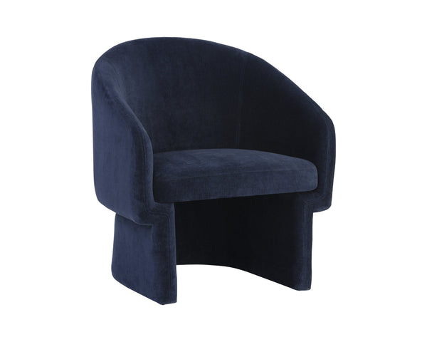 Sunpan Lauryn Lounge Chair - Contemporary Barrelback Design for Modern Living Spaces and Stylish Comfort Danny Navy