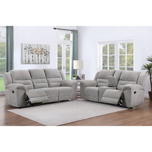 English Elm Chelan Plush Sofa and Loveseat Set with Sloped Arms for Contemporary Living Rooms B062S01730