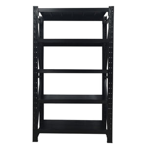 English Elm Five-tier Steel Garage Shelving Unit with Adjustable Levels and 1800 Lb Total Capacity W3752S00025