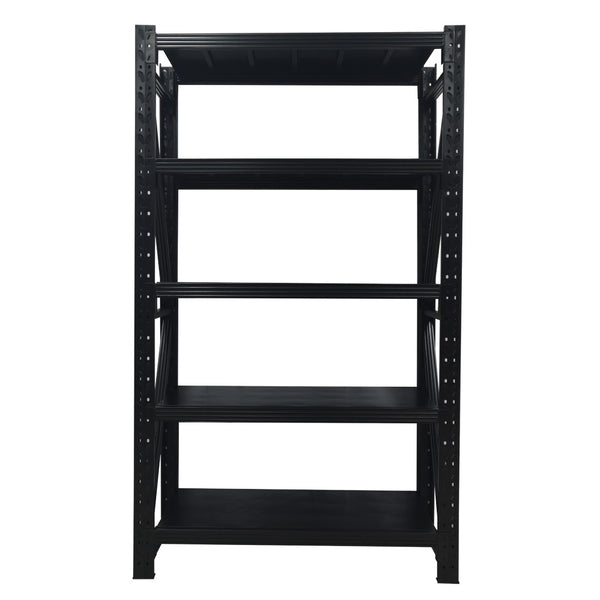 English Elm Five-tier Steel Garage Shelving Unit with Adjustable Levels and 1800 Lb Total Capacity W3752S00025