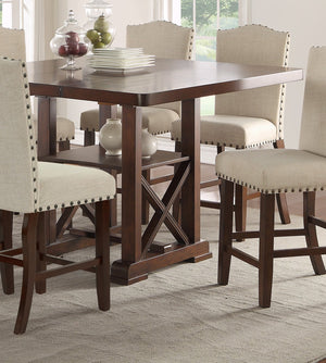 English Elm Classic 60" Dining Table with 18" Butterfly Leaf — Elegant Veneer Finish, Sturdy Rubberwood Base, 30"H Cherry 56 L x 56 W x 7 H B011S01791