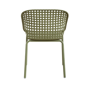 English Elm Eldred Outdoor Stackable Dining Chairs Set of 2 Uv Resistant Patio Seating Sage Green N776P390454G