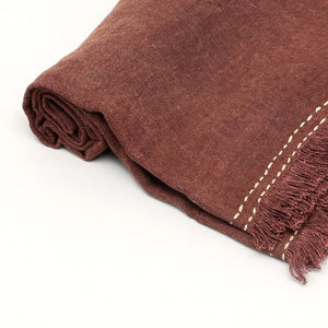 English Elm Stonewashed Linen Woven Throw Blanket – Artisan-Crafted, Cozy, Versatile, 52X68" For All Seasons B346P321246-GIGA