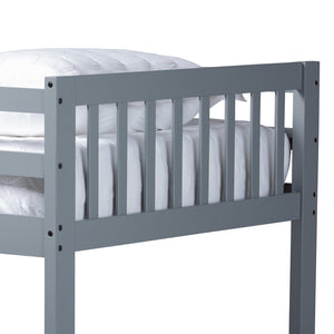 Baxton Studio Baxton Studio Jude Bunk Bed - Stylish Grey Wood Design for Space-Saving Twin Mattress Solutions MG0045-Grey-Twin Bunk Bed