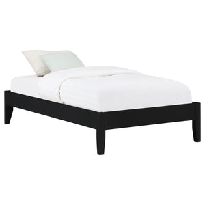 English Elm Spivey Black Twin Platform Bed with Low-Profile Frame, Sturdy Slatted Support, Modern Sleek Design B062S00859