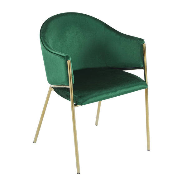 English Elm Christopher Knight Home® - Modern Velvet Upholstered Dining Chair with Plush Velvet Seat and Sleek Metallic Frame for Comfort Emerald,Gold 32.25 L x 23.75 W x 21.25 H N776P224512G