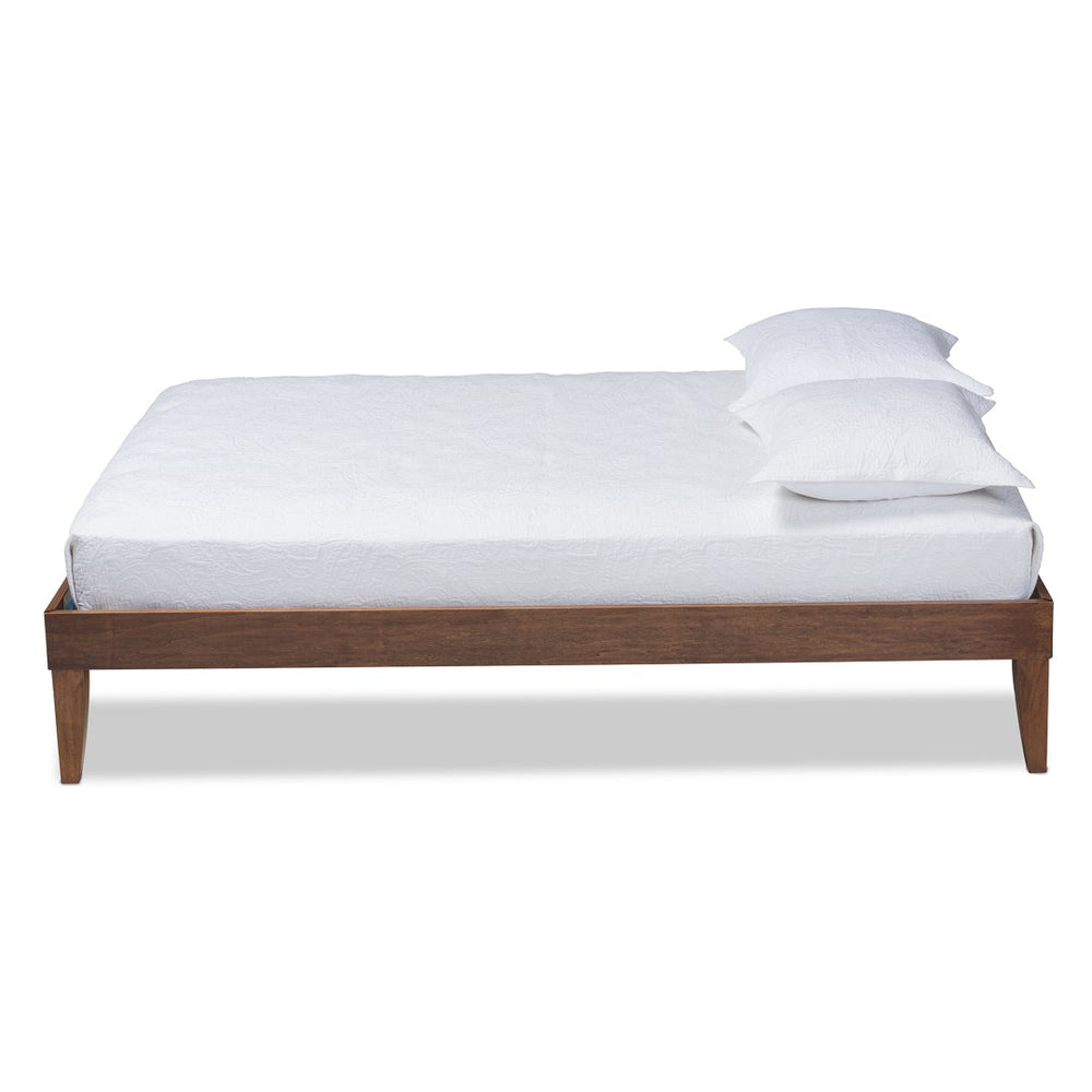 Baxton Studio Baxton Studio Lucina Mid-Century Queen Platform Bed Frame in Walnut Brown - Sleek & Stylish Design Lucina-Walnut-Queen