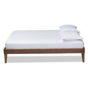Baxton Studio Baxton Studio Lucina Mid-Century Queen Platform Bed Frame in Walnut Brown - Sleek & Stylish Design Lucina-Walnut-Queen