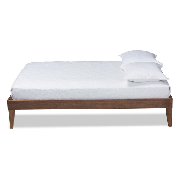 Baxton Studio Baxton Studio Lucina Mid-Century Queen Platform Bed Frame in Walnut Brown - Sleek & Stylish Design Lucina-Walnut-Queen