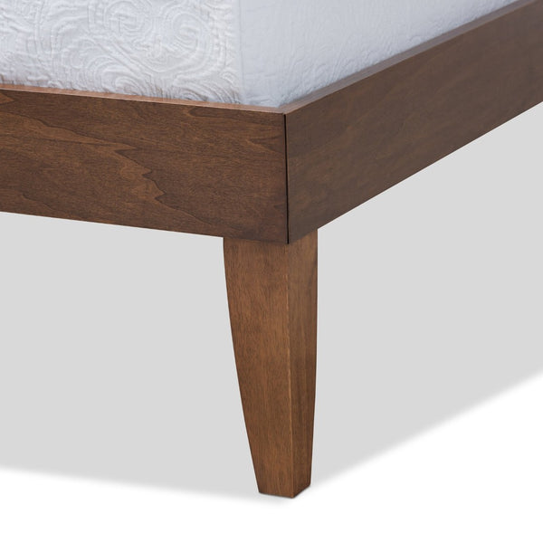 Baxton Studio Baxton Studio Lucina Mid-Century Queen Platform Bed Frame in Walnut Brown - Sleek & Stylish Design Lucina-Walnut-Queen