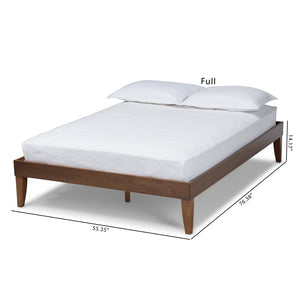 Baxton Studio Baxton Studio Lucina Mid-Century Queen Platform Bed Frame in Walnut Brown - Sleek & Stylish Design Lucina-Walnut-Queen
