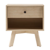 Walker Edison Mid-Century 1-Drawer Nightstand - Coastal Oak, Versatile & Minimalist Design