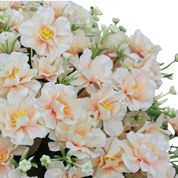 English Elm 24-inch Faux Snow Lotus Potted Arrangement Uv Resistant Lifelike Floral Set of Two White+Pink W2945P458460