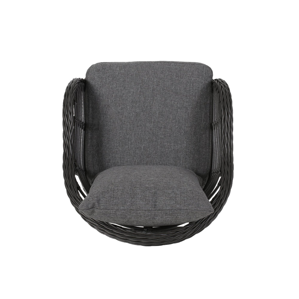 English Elm Christopher Knight Home® - TATIANA Grey Dining Chairs Set of 2 – Aluminum Frame, Woven Polyethylene Rattan, Water‑Resistant Cushions, Lightweight Rust‑Resistant Design 65042.00GRY