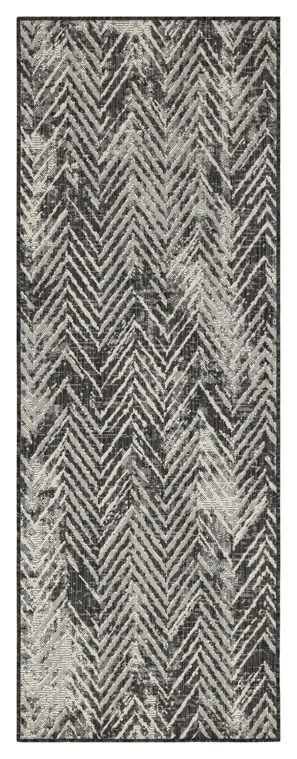 English Elm Sunshine Anthracite 2'7" X 7'3" Indoor/Outdoor Area Rug – Durable, Stylish, Easy-Care For All Spaces B186P198885-GIGA