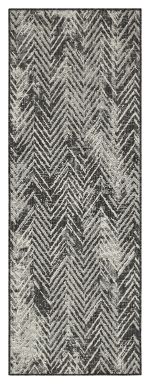 English Elm Sunshine Anthracite Indoor/Outdoor Area Rug - 7'10" X 10'3" - Durable, Stylish, Easy-Clean Design! B186P198883-GIGA