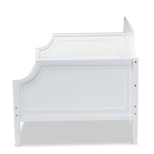 Baxton Studio Baxton Studio Elegant White Wood Daybed with Trundle for Effortless Overnight Guest Hosting Twin Mariana-White-Daybed