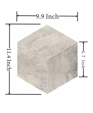 English Elm Hexagon Carrara Gray Polished Marble Floor Wall Tile Spa Inspired Natural Stone W1696P262337