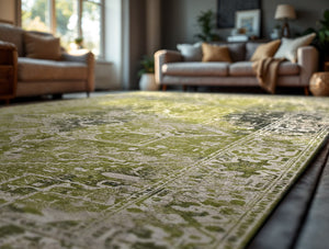 Louis De Poortere Antiquarian Tabriz - Timeless Persian-inspired Rug With Modern Sophistication And Effortless Style Green,Beige 100% Pet Poly (40% Rpet) 117751-louis-de-poortere