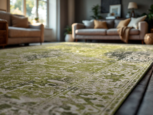 Louis De Poortere Antiquarian Tabriz - Timeless Persian-inspired Rug With Modern Sophistication And Effortless Style Green,Beige 100% Pet Poly (40% Rpet) 117751-louis-de-poortere