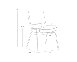 Sunpan Brinley Dining Chair - Modern Faux Leather Comfort with Stylish Powder Coated Stainless Steel Legs Gold / Nightfall Black & Chacha Grey