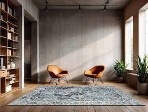 Louis De Poortere Antiquarian Tabriz - Timeless Persian-inspired Rug With Modern Sophistication And Effortless Style Blue,Beige 100% Pet Poly (40% Rpet) 117741-louis-de-poortere