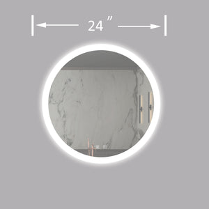 English Elm 24Inch Bathroom Led Vanity Mirror – Dimmable Touch Control, Anti-Fog, Cri 95, Waterproof Elegance W1992P211219