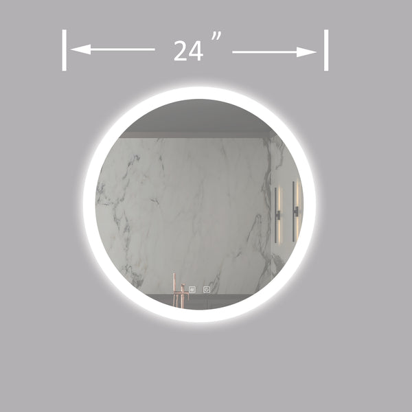 English Elm 24Inch Bathroom Led Vanity Mirror – Dimmable Touch Control, Anti-Fog, Cri 95, Waterproof Elegance W1992P211219
