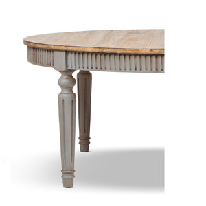 English Elm Colette Reclaimed Pine Round Dining Table Seats Four with Antique Two-tone Finish B2719P485500