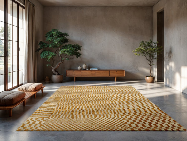 Louis De Poortere Duo Berber - Modern Artisanal Area Rug Inspired By Moroccan Weaving Techniques For Timeless Elegance Gold,Beige 100% Pet Poly (40% Rpet) 118527-louis-de-poortere