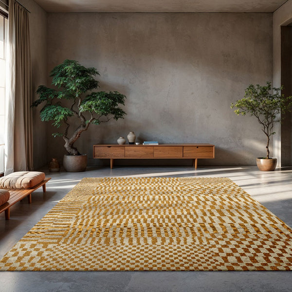 Louis de Poortere Structures Berber Inspired Area Rug Handwoven Geometric Pattern for Modern Living Spaces Erg 5'7 x 7'9 120080