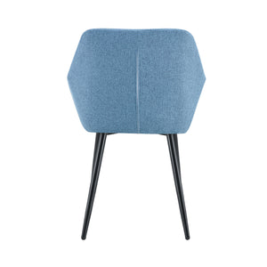 English Elm Leisure Modern Accent Armchairs Set Of 2 - Plush Teddy Fabric, Stylish Black Metal Legs, Durable Comfort W370P203685