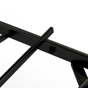 English Elm Floating Bed Frame King Size With Led Lights & Charging Station - Modern Metal Platform Design! W1162P187901