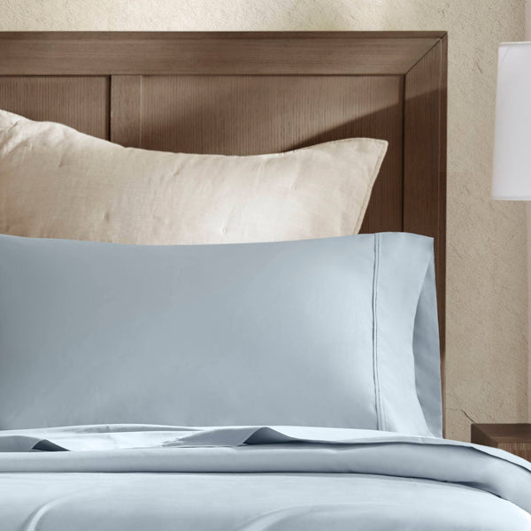 English Elm 5 Egyptian Cotton Split King Sateen Sheet Set with Deep Pockets Breathable Luxurious Feel Blue 5 L x 14 W x 12.25 H B035P381323