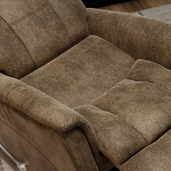 English Elm Global Home Swivel Glider Recliner With Adjustable Headrest & Footrest In Stylish Texas Slate Fabric B339P323113