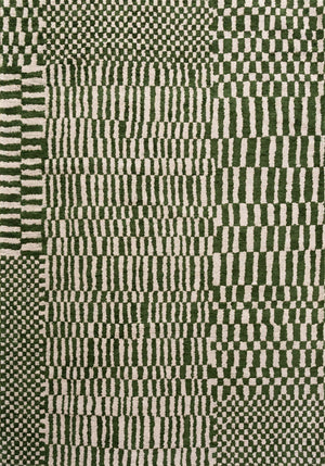Louis De Poortere Duo Berber - Modern Artisanal Area Rug Inspired By Moroccan Weaving Techniques For Timeless Elegance Green ,Beige 100% Pet Poly (40% Rpet) 117732-louis-de-poortere