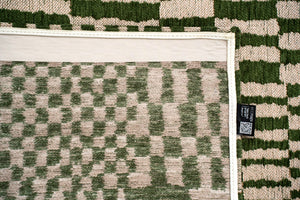 Louis De Poortere Duo Berber - Modern Artisanal Area Rug Inspired By Moroccan Weaving Techniques For Timeless Elegance Green ,Beige 100% Pet Poly (40% Rpet) 117732-louis-de-poortere