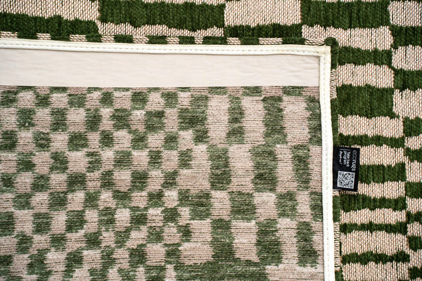 Louis De Poortere Duo Berber - Modern Artisanal Area Rug Inspired By Moroccan Weaving Techniques For Timeless Elegance Green ,Beige 100% Pet Poly (40% Rpet) 117732-louis-de-poortere